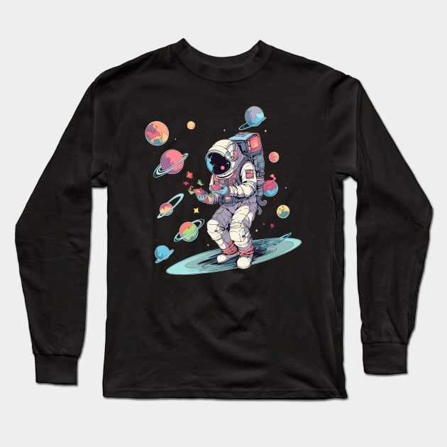 astronaut Long Sleeve T-Shirt by Ninja banana